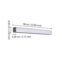 900262 SALITTA LED уличный светильник, черный, LED, 14 Вт, 3000K, 1680 лм, L580 мм, 55x65 мм, IP65,