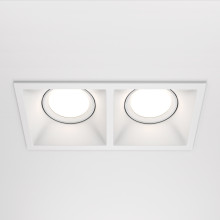 DL029-2-02W DOT Светильник встраиваемый, белый 2xGU10 173x90мм (разм.166x83мм) IP20 MAYTONI