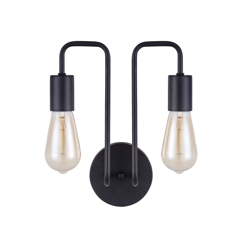 T532WL-02B GILBERT Sienas lampa, melna 2x E27 H305...