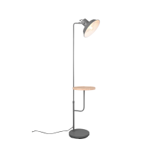 R40331042 BUTLER Торшер металл антрацит, дерево, 1x E27 H1250-1500mm D300mm TRIO