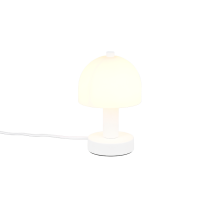 R51961031 GLENN, Лампа настольная, белый металл, белое стекло, 1xE14 В190мм Г120мм TRIO