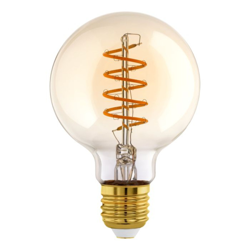 110369 LED Spuldze amber spiral G95 8W  806Lm 2700...