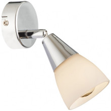 54919-1 Светильник настенный, хром, белое стекло  1xE14  H135mm GLOBO
