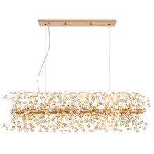 64135H4 KATRINA золотистый, прозрачное хрустальное стекло 12xG9 (комп 3,5 Вт) L900 мм H1500 GLOBO