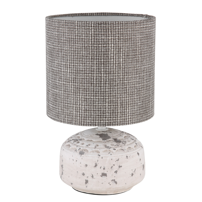 21624 IGA Galda lampa antīki pelēka/ balta,abažūrs...