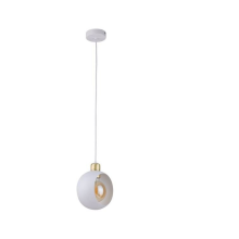 2741 CYKLOP Люстра белая/мат.золото 1xE27 D170mm H1050mm TK-Lighting