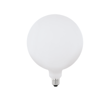 110102 Лампа G200 LED 4,5Вт E27 470 Лм.2700 К L255 D200мм стекло матовое белое CRI80 DIMMABLE EGLO