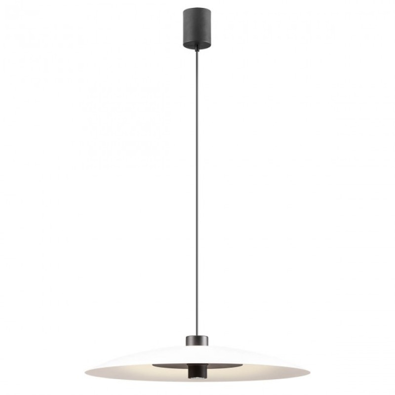 01-3018 LARS Lustra balta/melna, LED 14W+10W 1310lm 3000K H250-1600mm D600mm 30*+120* REDO