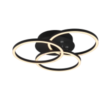 R62823132 CIRCLE Светильник черный с пультом LED 27W 3100lm 2700 - 6000K D430 H90mm IP20 TRIO