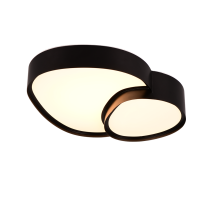 647510232 Лампа RISE черная С ПУЛЬТОМ, LED 21Вт 2400лм 2700 - 6500К 430х360мм В110мм TRIO