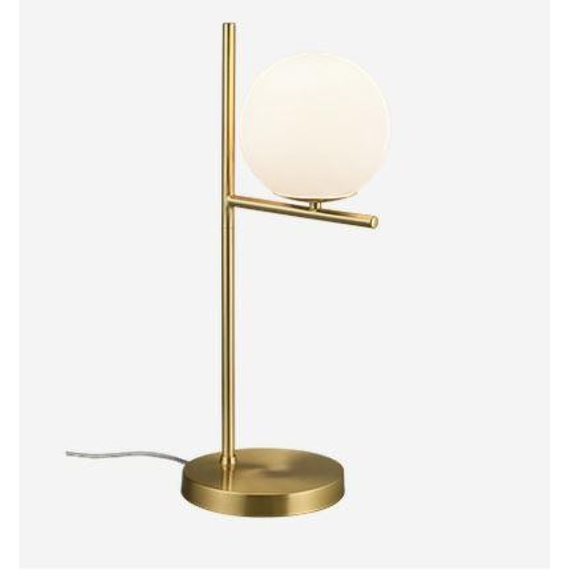 502000108 Galda lampa, mat.zelts/ balts stikls 1xE...