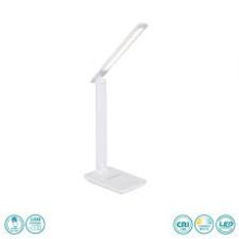 58400W BULLA Лампа настольная, белая LED6W 400Lm3000-4000-6000K DIMM.USB H565x115x420mm GLOBO
