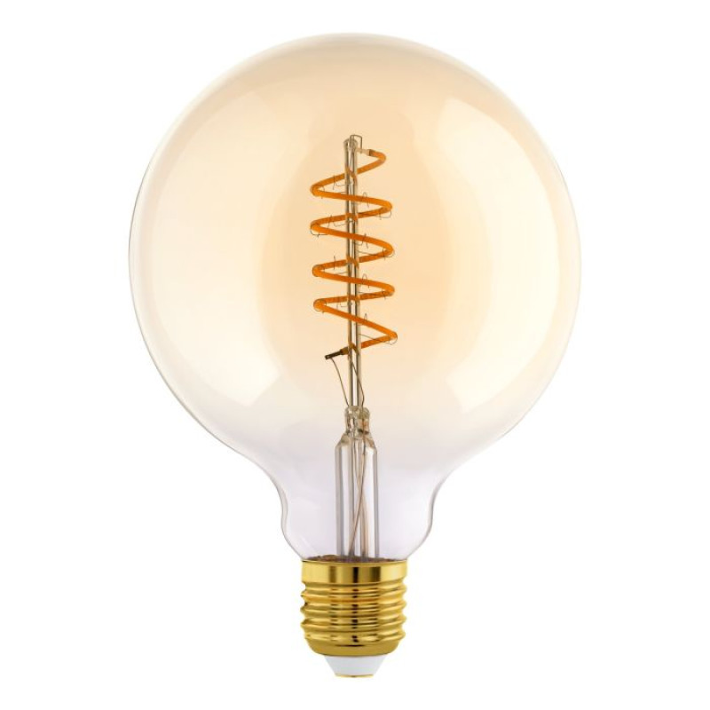 110371 LED Spuldze amber spiral G125 8W 806Lm 2700...