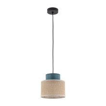 3257 DUO JUTA WISZACA 1, Lampa 1xE27 krāsa: Džuta, Zaļš D200mm H1600mm TK LIGHTIG