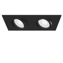 DL024-2-02B Atom Встраиваемый спот, черный поворотный  2xGU10 175x92mm (вырез165x80) IP20 MAYTONI