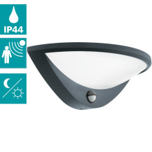 97312 BELCREDA Светильник с датчиком, антрацит, 9Вт LED 3000К 1200Лм 330/125/165мм IP44 EGLO