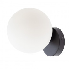01-2714 Светильник VOLLEY, черный с белым стеклянным куполом 1xE14 H160mm(D150mm) Smarter