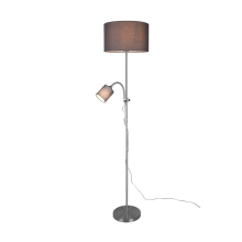 R40192007 OWEN Торшер, ткань серая, 1xE14,1xE27 D360mm H1600mm TRIO
