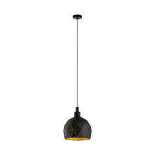 33345 ROCCAFORTE Люстра металл, черная, золото 1xE14 D170mm H1100mm EGLO