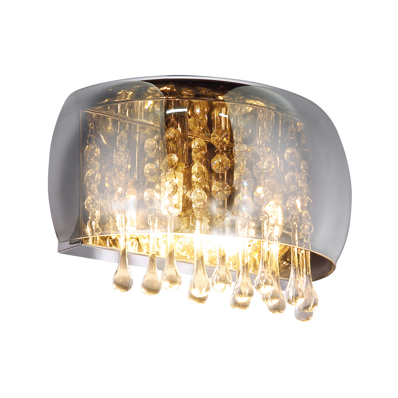 15809W KALLA Sienas lampa, hroms,tonēts stikls 2xG...