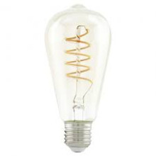110077 LED лампа FILAMENT SPIRAL, цвет янтарный E27 4W 270Lm. 2200K H142 D64 ЭГЛО