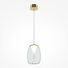 MOD282PL-L8G3K1 Люстра светодиодная 8Вт 620лм, стекло полупрозрачное с матовым, металл цвет золото,