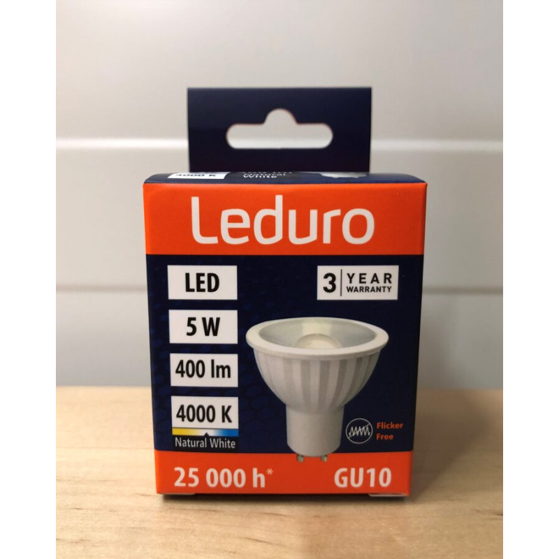 21205 PAR16 LED SPULDZE 5W 100* GU10 400lm 4000K 2...