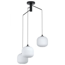 99368 MANTUNALLE Люстра, черная,белые матовые плафоны 3xE27 H1100 D620mm EGLO