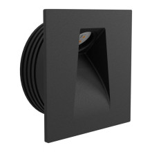 99644 MECINO Встраиваемый спот, черный  LED 2W 90Lm. 3000K  80x80mm  Izgr.65mm IP20 EGLO