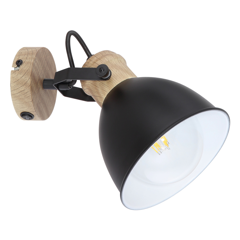 54018-1S WIHO Gaismeklis ar sldzi metals melns/kok...