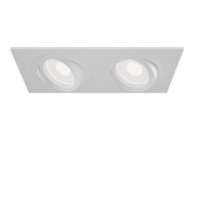 DL024-2-02W Atom Светильник встраеваемый, поворотный, белый  2xGU10 175x92mm (165x80) IP20 MAYTONI