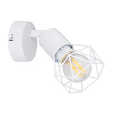 54802W-1 Светильник настенный, белый 1xE14  1xE14 D80mm H135mm GLOBO