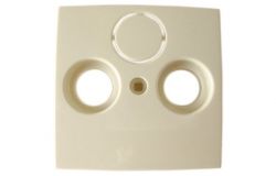 1743-92-507 TV+(SAT)+FM centrālplate ziloņkaula BASIC 55 ABB