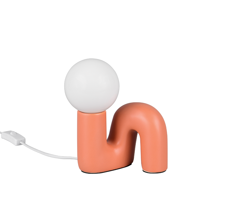 R56821040  QUINN Настольная лампа, абрикосовый цвет, 1xG9 H215mm TRIO