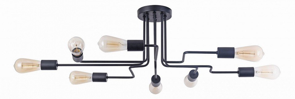 T532CL-08B Светильник потолочный, чёрный  8x E27 H252 L870 Maytoni