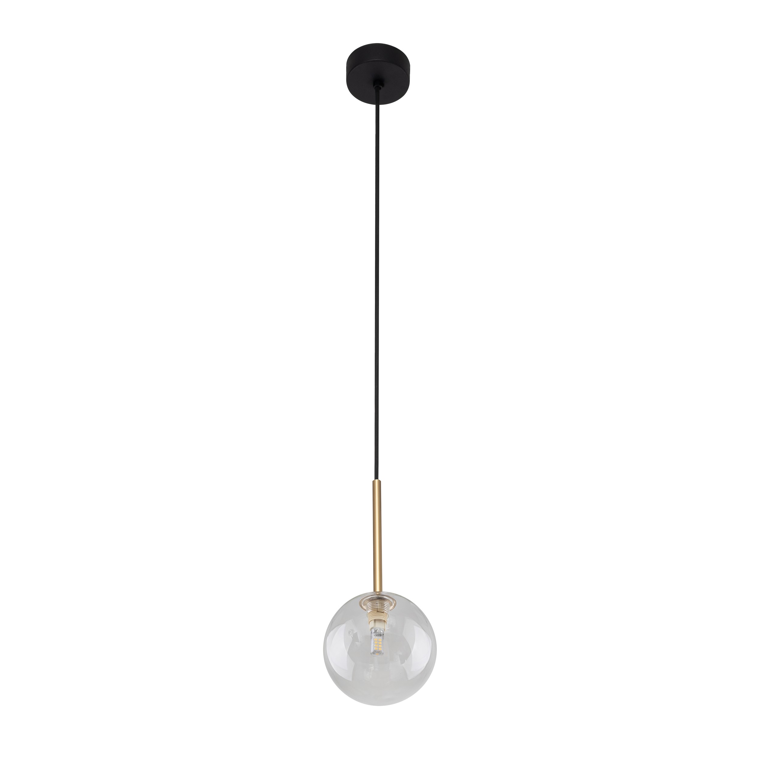 5941 NILOS, Gaismeklis, melns/zelts metals, caurspīdigs stikls, 1xG9 D120mm H1600mm IP20 TK-lighting