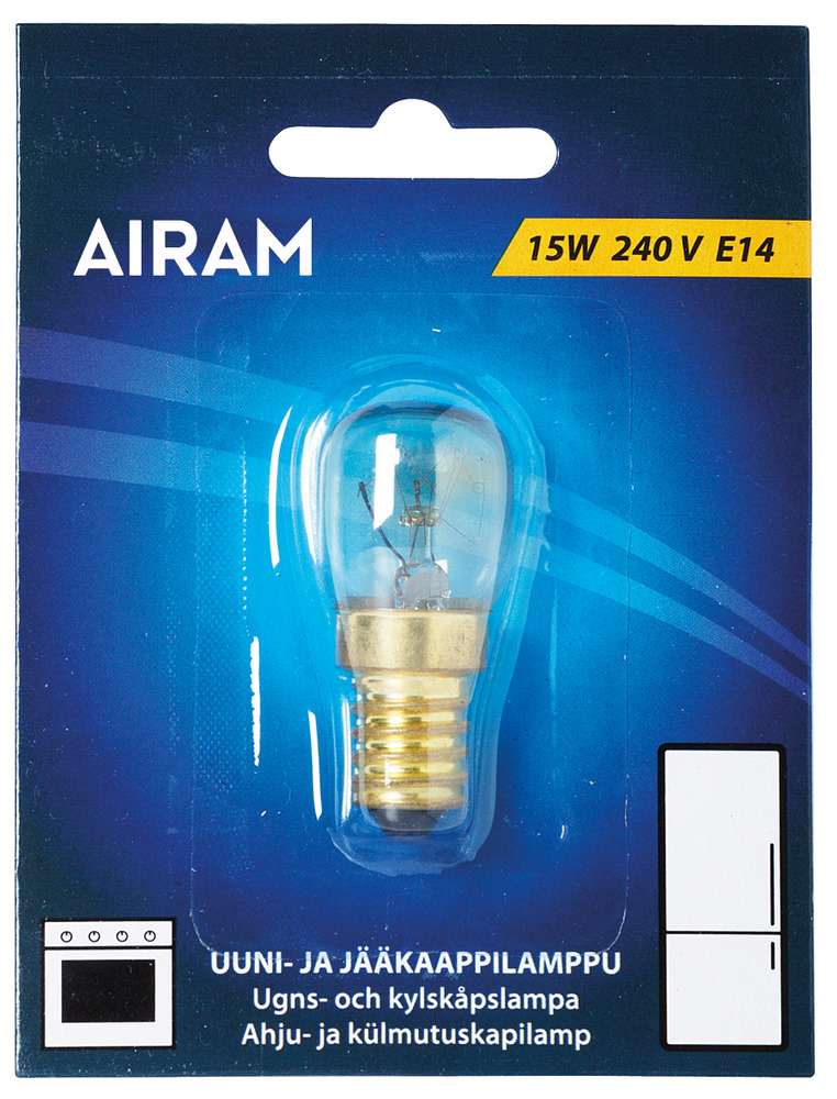 Лампочка 15W E14 22x55  Холодильник/духовка 240V
