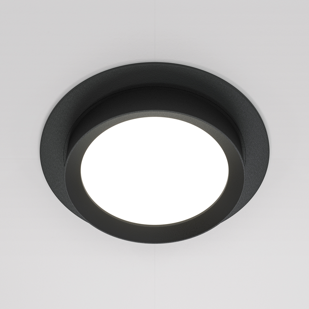 DL086-GX53-RD-B Встраиваемый светильник HOOP, черный GX53 D110 (вырез95), гл.35 мм, IP20, MAYTONI