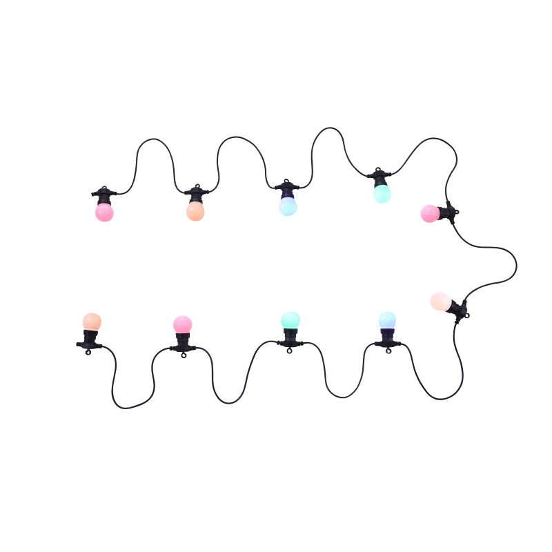 3407 Гирлянда NIRVANA черная, LED 10x0,3 Вт 230 В, цветная, G4500 мм, расстояние между светодиодами