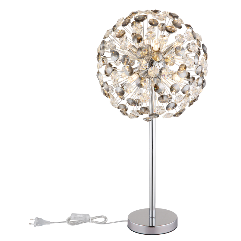 64135TC KATRINE Настольная лампа, хром, прозрачное хрустальное стекло 8xG9(3,5 комп.), H650 мм, D350