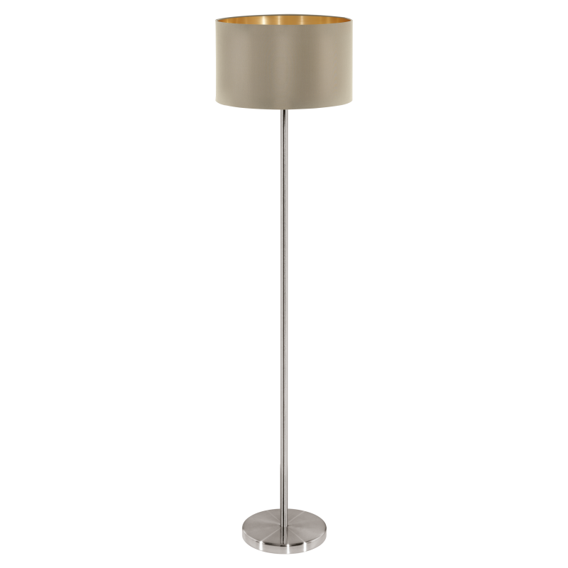 95171 MASERLO Stāvlampa 1xE27 mat. niķelis, abažur...