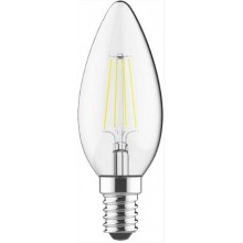 Spuldze C35 LED FILAMENT svece E14 5W 550lm 2700K 360* 220-240V LEDURO